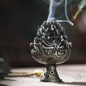 Brûleur d’encens Boshan, design antique, dimensions 6x4cm