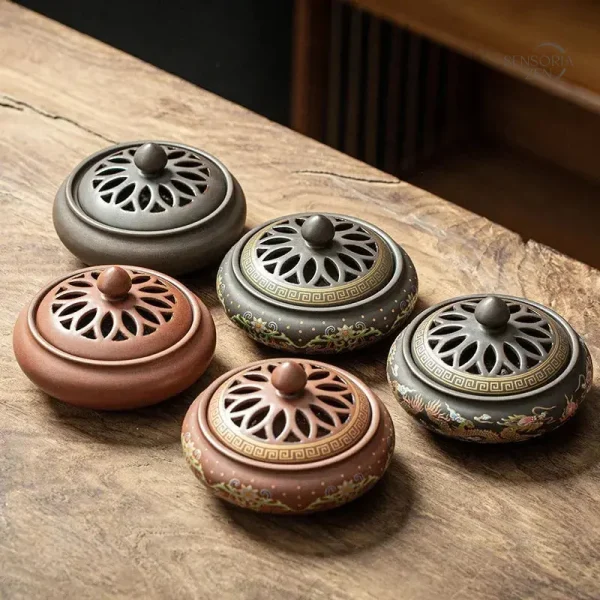 Brûleur d’Encens en Céramique au Design Rétro