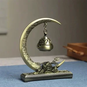 Encensoir Laiton Lune Suspendu pour brûleur d'encens