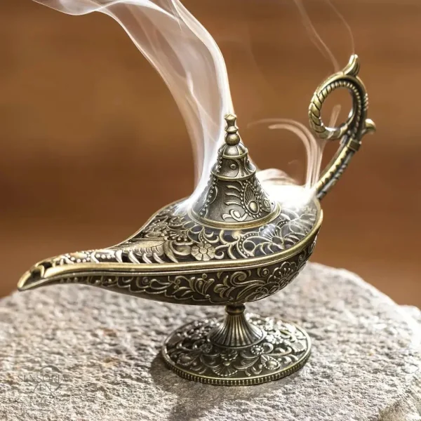 Encensoir Aladdin en métal antique, style oriental