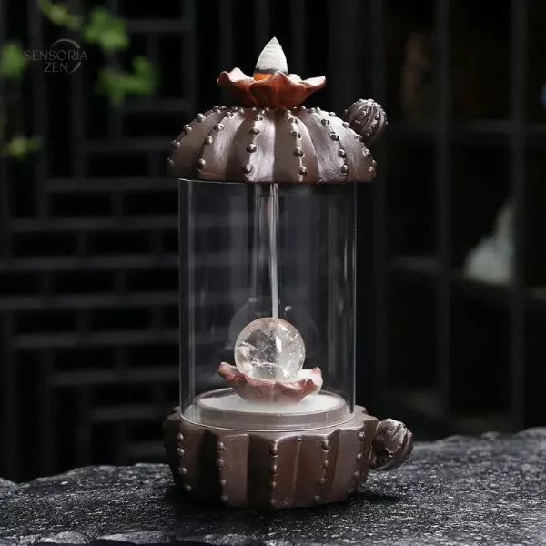 Fontaine d'Encens Cactus LED pour une ambiance apaisante