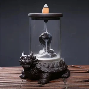 Cascade d'Encens Dragon Tortue décorative et apaisante