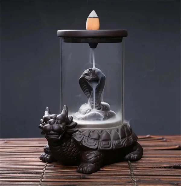 Cascade d'Encens Dragon Tortue décorative et apaisante