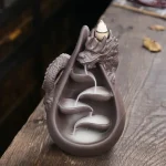 Fontaine d’Encens Dragon en Relief – Décor Zen