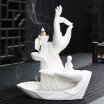 Décoration zen : Fontaine d'Encens lotus blanc