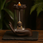 Fontaine d'encens en cascade pour méditation relaxante