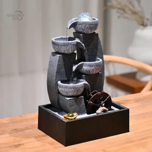 Accessoire Feng Shui : fontaine d’intérieur avec éclairage LED