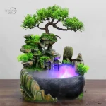 Décoration zen avec fontaine intérieure apaisante