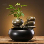 Fontaine Zen en céramique, design cascade moderne