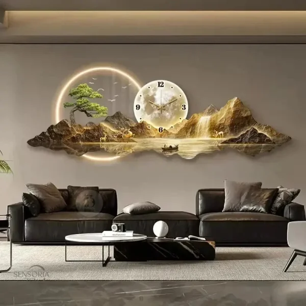 Horloge Murale Japonaise LED – Design Zen Minimaliste