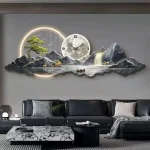 Horloge murale minimaliste avec éclairage LED