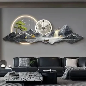 Horloge murale minimaliste avec éclairage LED