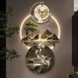 Horloge Murale Japonaise LED au design moderne et zen