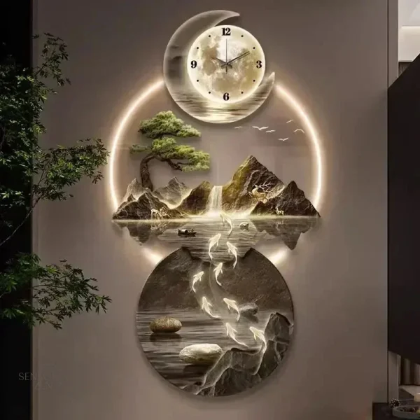 horloge-murale-japonaise-led-design-zen-moderne-1 Horloge Murale Japonaise LED au design moderne et zen