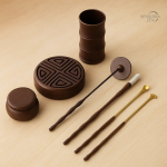 Kit accessoires encens - coffret cuivre artisanal complet
