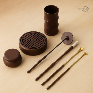 Kit accessoires encens - coffret cuivre artisanal complet