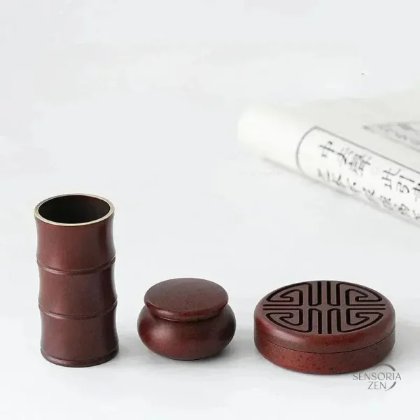 Coffret encens avec accessoires en cuivre de qualité