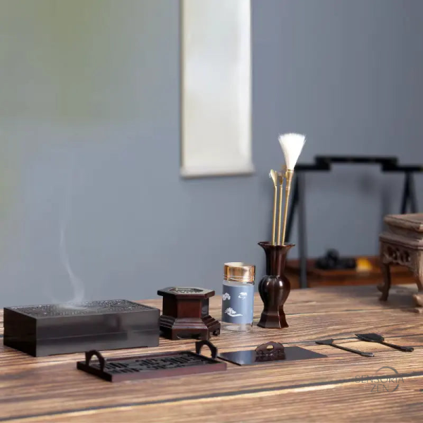 Kit d’encens complet avec outils en cuivre