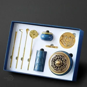 Kits d’Encens – Coffret Outils Cuivre Bleu