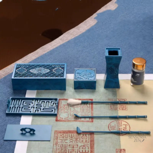 Coffret d'encens 9 pièces Sceau Bleu
