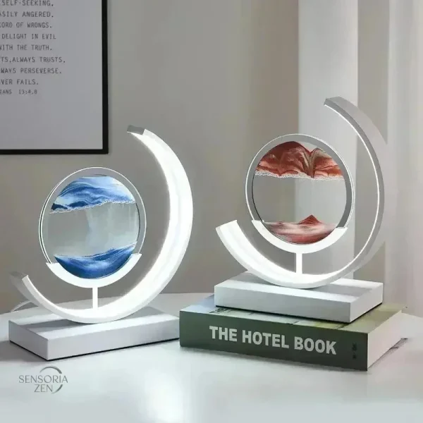 Tableau Zen avec Lampe LED de Sable Mouvant