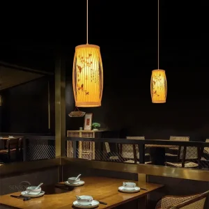 Suspension murale en bambou, style japonais