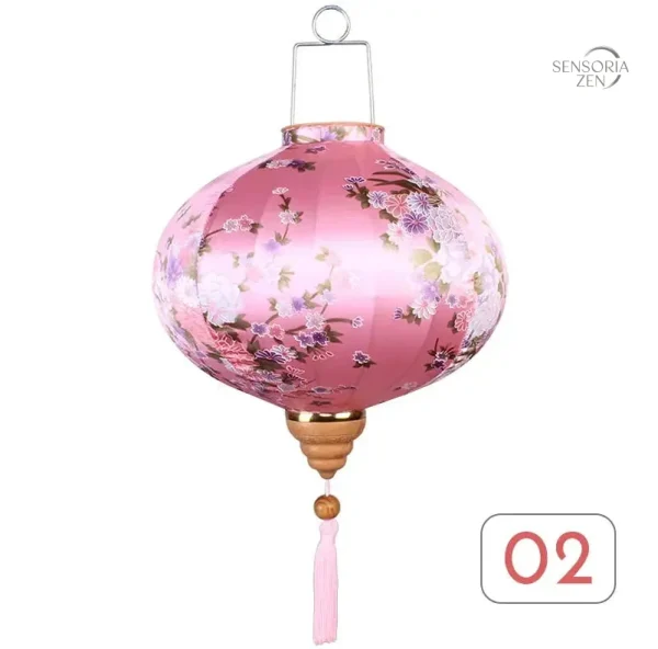 Lanterne Murale Traditionnelle – Soie Japonaise
