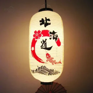 Décoration murale japonaise, lanterne suspendue design