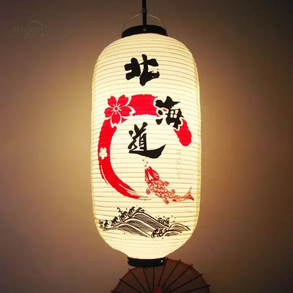 Décoration murale japonaise, lanterne suspendue design
