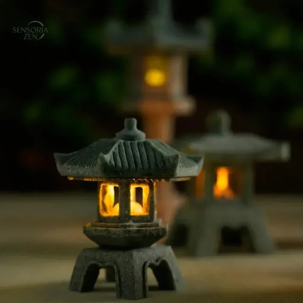 Décoration jardin zen : lanterne japonaise en pierre