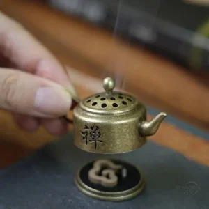 Brûleur d'encens en laiton inspiré des dynasties Han