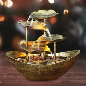 Mini Fontaine Zen – Cascade Lotus USB d’Intérieur