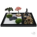 Kit de bureau Feng Shui avec jardin zen miniature
