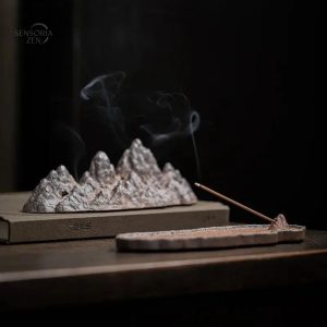 Support pour bâtons d'encens en roches naturelles