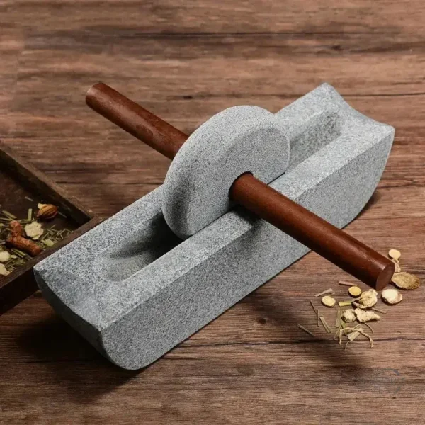 Accessoire d'encens en pierre et bois, design artisanal