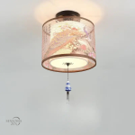Plafonnier japonais en design lotus pour déco moderne