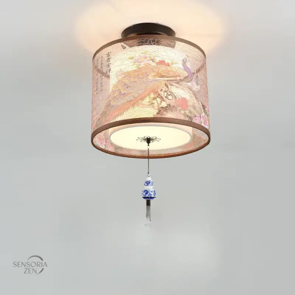 Plafonnier japonais en design lotus pour déco moderne