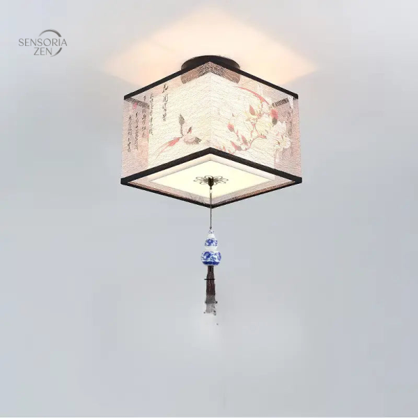 Plafonnier LED zen pour décoration murale japonaise