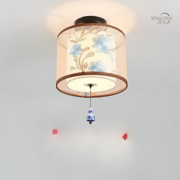 Plafonnier décoratif asiatique en forme de lotus