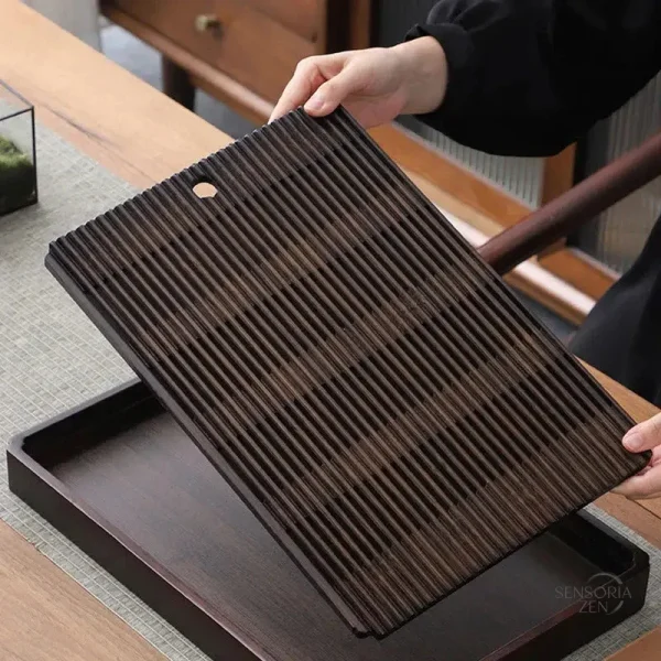 Plateau Bambou pour préparer le Thé Gongfu