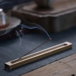 Porte-encens en bambou pour bâtons, finition naturelle ou laquée