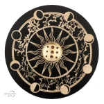 Porte-encens design en bois, Ø10cm de diamètre