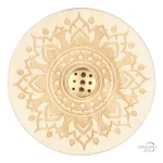 Porte-bâtons encens, finition en bois rond et naturel