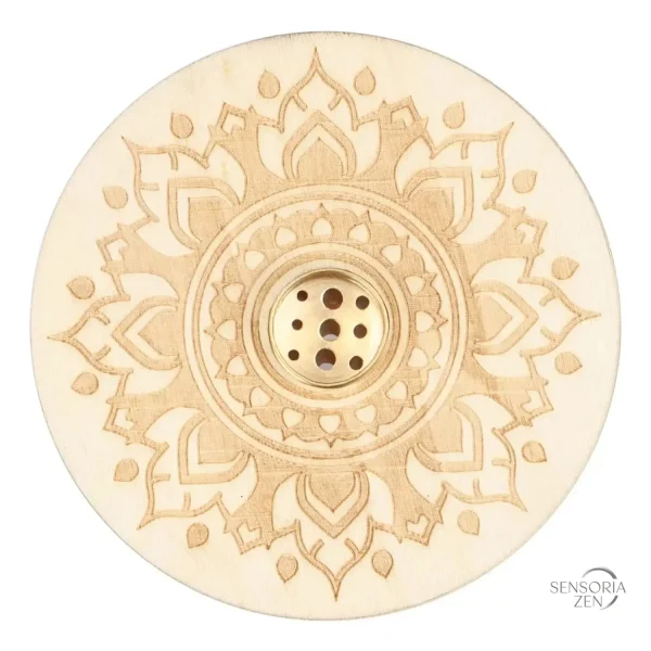 Porte-bâtons encens, finition en bois rond et naturel