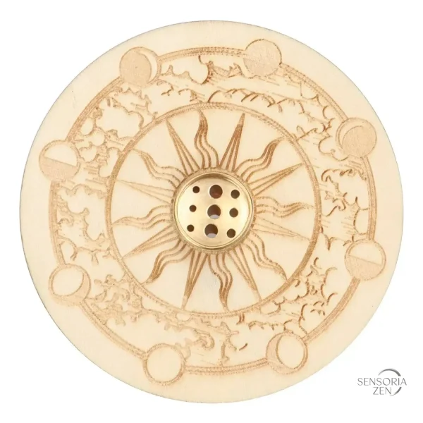 Accessoire zen pour encens, design élégant en bois