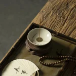 Porte-bâtons encens en céramique au style Wabi-Sabi