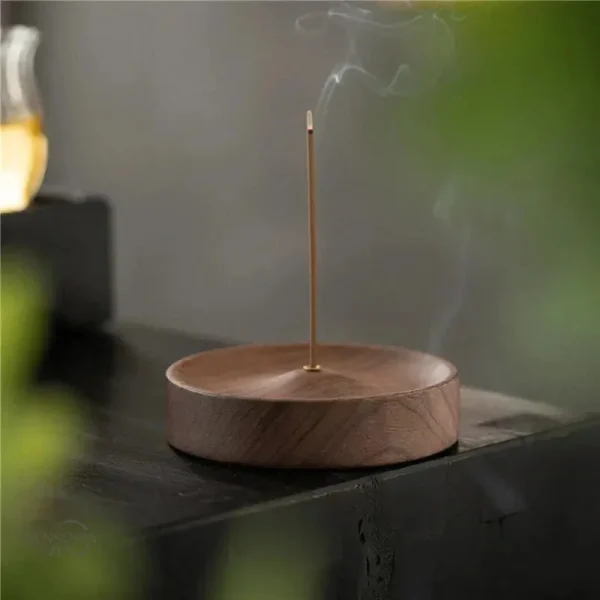 Porte-Bâtons Encens design artisanal en noyer