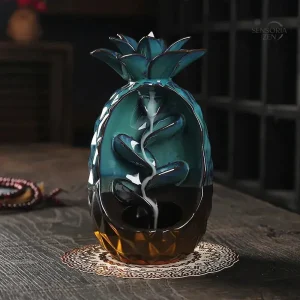 Porte-Encens Ananas en céramique – Fontaine originale exotique