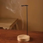Porte-encens pratique pour combustion propre des bâtons