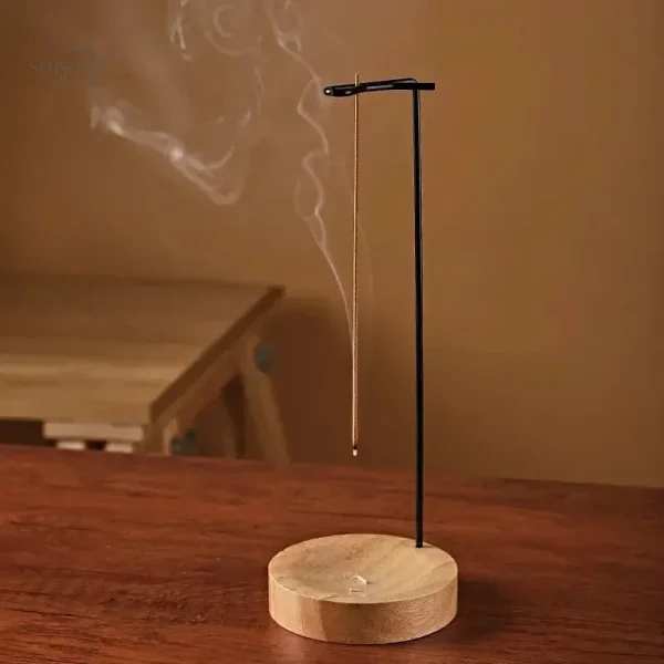 Porte-encens pratique pour combustion propre des bâtons
